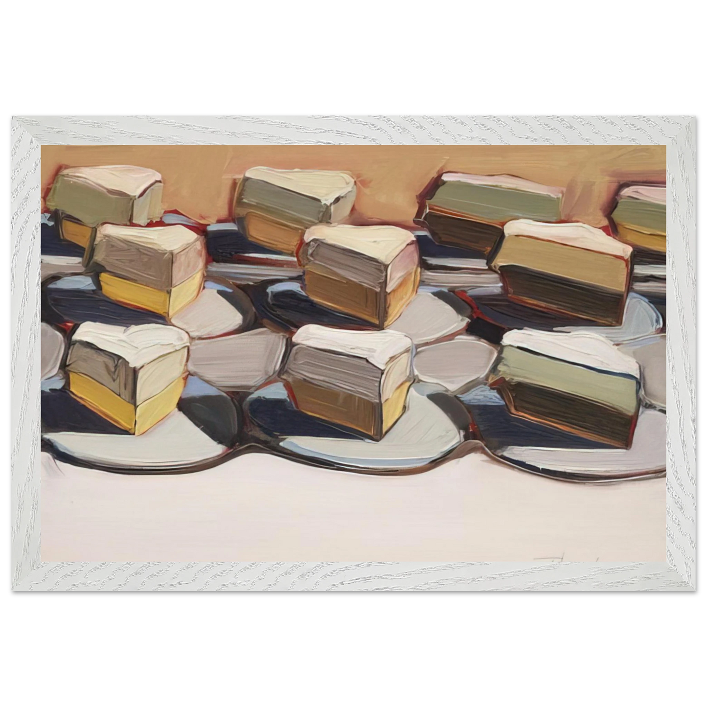 Wayne Thiebaud - Cut Meringues - 1961 Wall Art - 60x80 cm / 24x32 inches - Fine Art Poster - -
