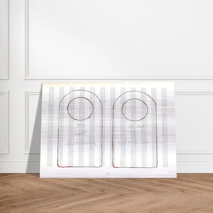 UNTITLED 1995 3 - Louise Bourgeois Brushed Aluminum Print - 70x100 cm / 28x40 inches | Louise Bourgeois Aluminum Print | Louise Bourgeois Prints