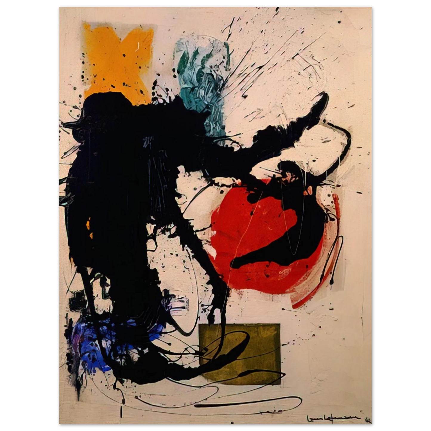 Hans Hofmann - Rope-Swinger  75x100 cm / 30x40inches Fine Art Poster