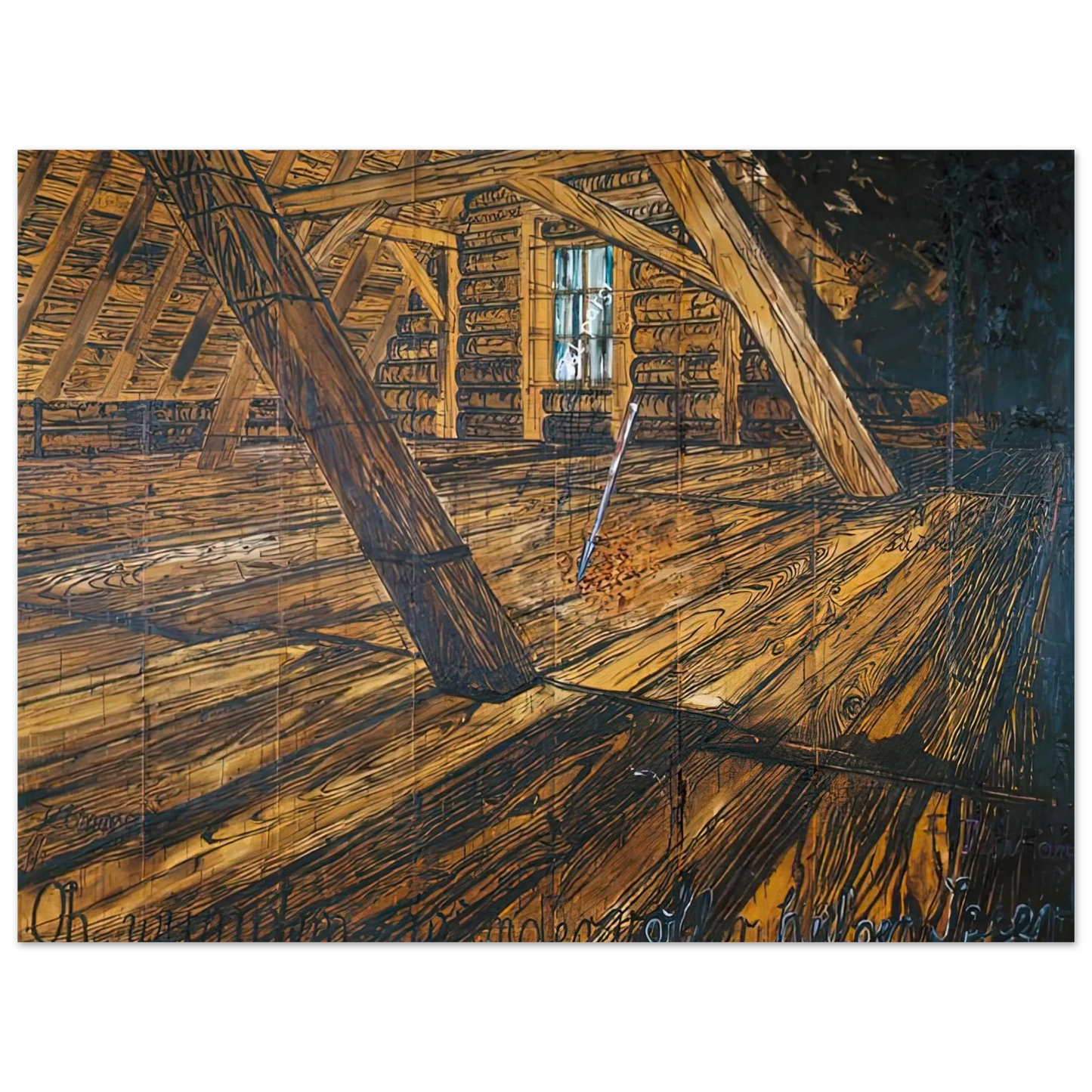 Anselm Kiefer - PARSIFAL III 1973  75x100 cm / 30x40inches Fine Art Poster