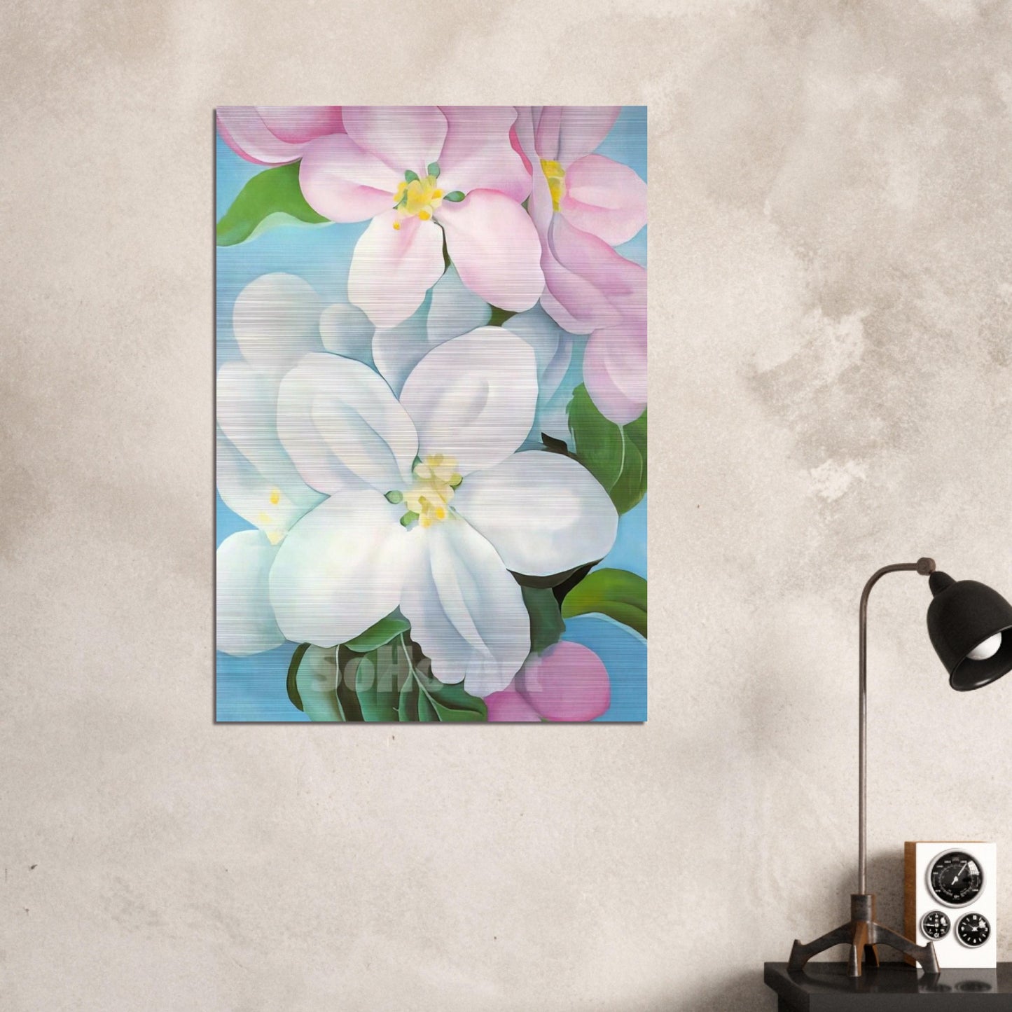 Apple Blossoms - Georgia O'Keeffe Brushed Aluminum Print - 70x100 cm / 28x40 inches | Georgia O'Keeffe Aluminum Print | Georgia O'Keeffe Prints
