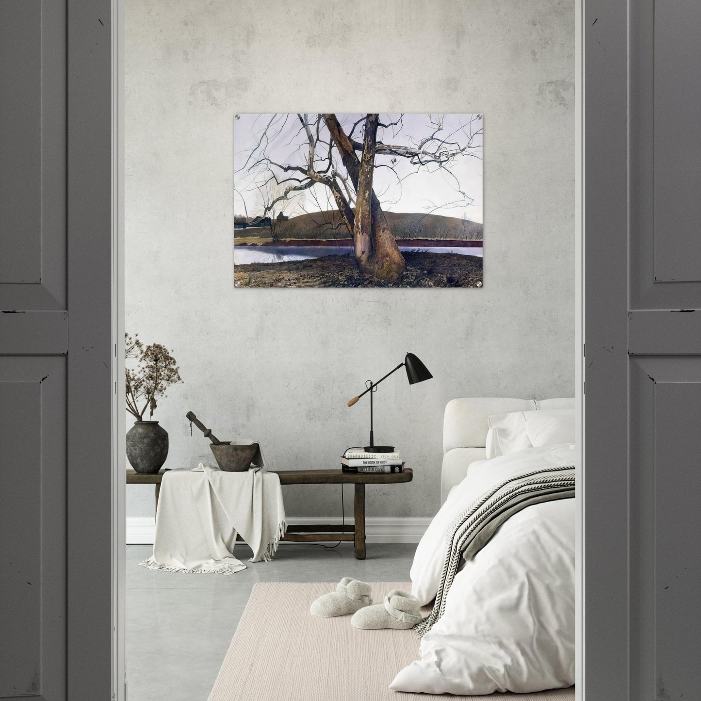 DIL HUEY FARM - Andrew Wyeth Acrylic Print - 70x100 cm / 28x40″ inches | Andrew Wyeth Wall Art | Andrew Wyeth Prints
