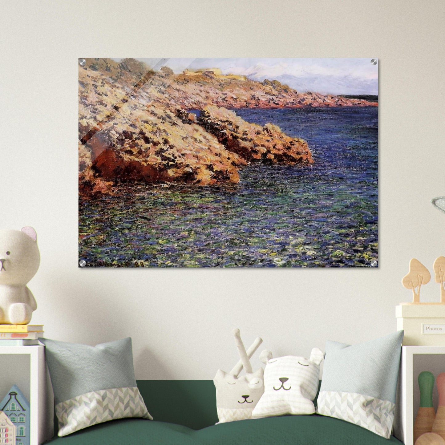 Rocks on the Mediterranean Coast - claude monet Acrylic Print - 70x100 cm / 28x40″ inches | claude monet Wall Art | claude monet Prints