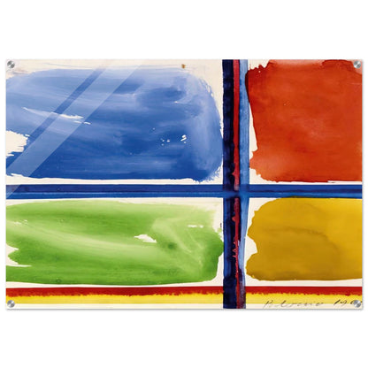 Fensterkreuz II - 1966 - Blinky Palermo Acrylic Print - 70x100 cm / 28x40″ inches
