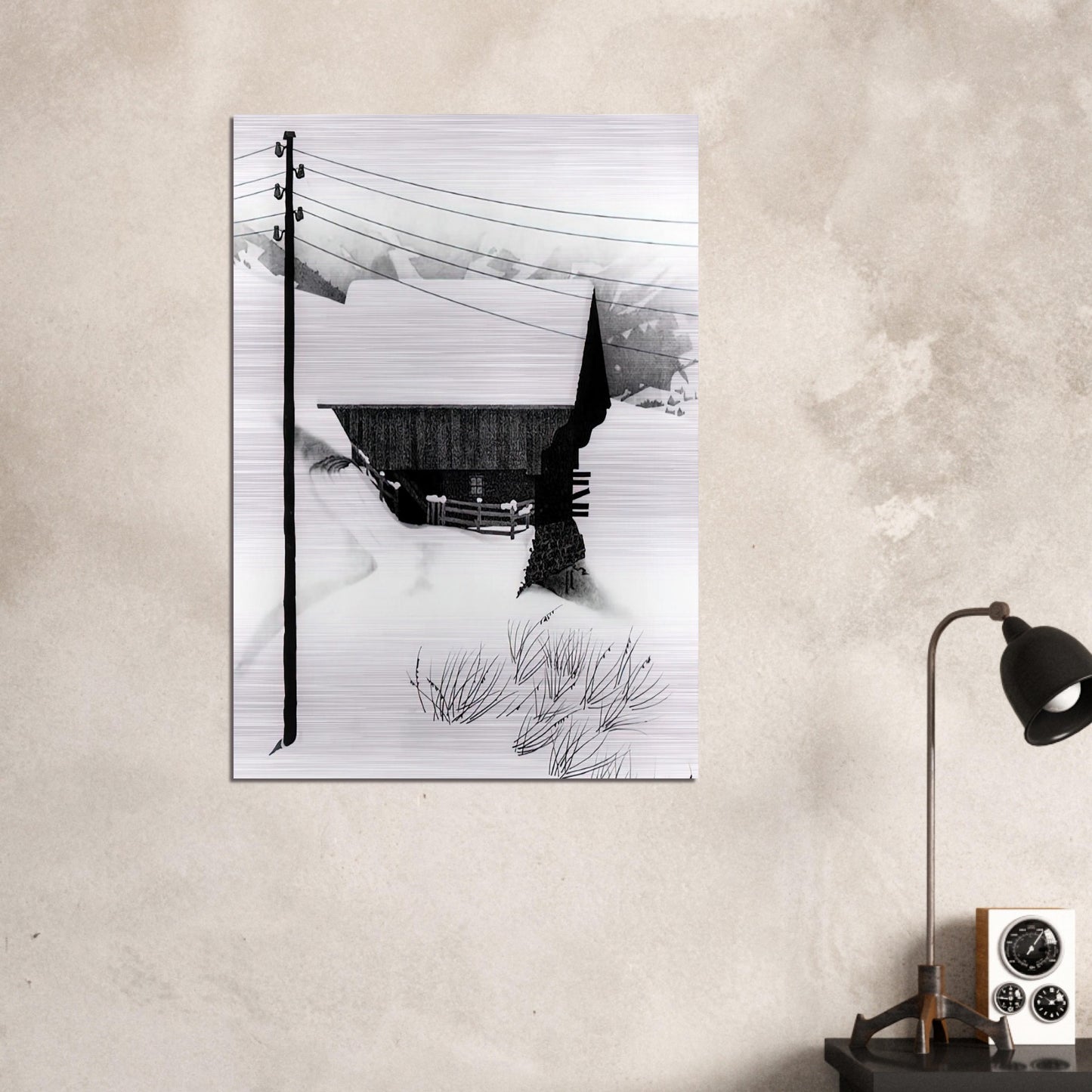 SNOW - MC Escher Brushed Aluminum Print - 70x100 cm / 28x40 inches | MC Escher Aluminum Print | MC Escher Prints