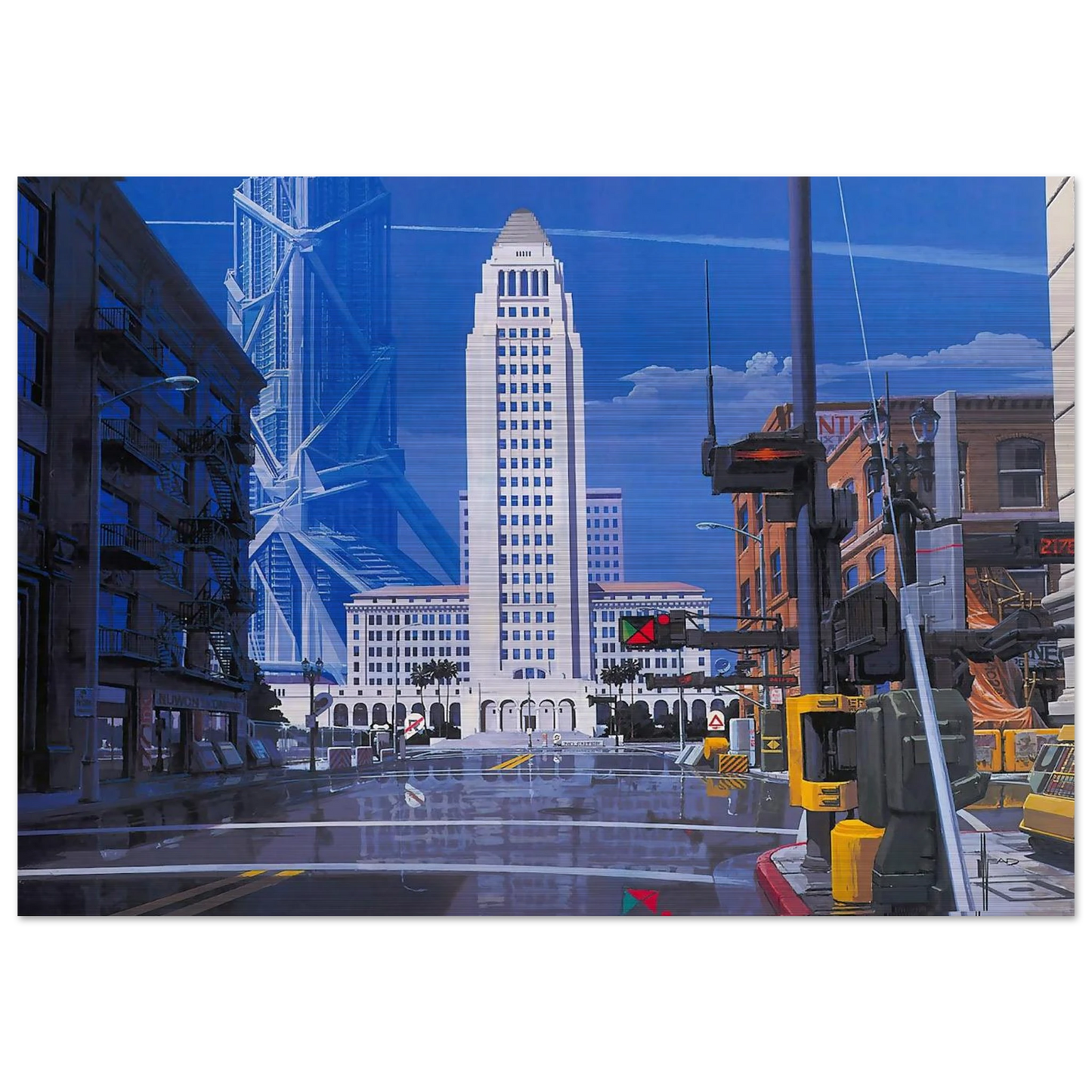 Syd Mead - Syd Mead Brushed Aluminum Print - 70x100 cm / 28x40 inches | Syd Mead Aluminum Print | Syd Mead Prints