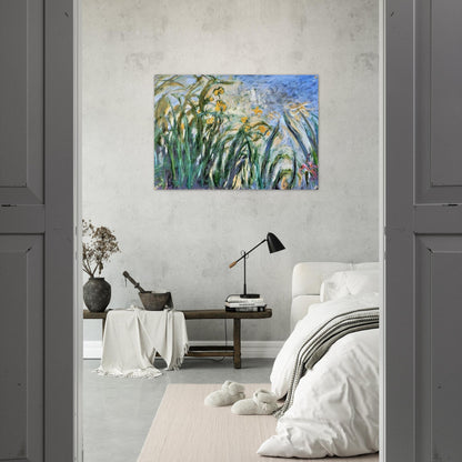 Yellow Irises and Malva - claude monet Acrylic Print - 70x100 cm / 28x40″ inches