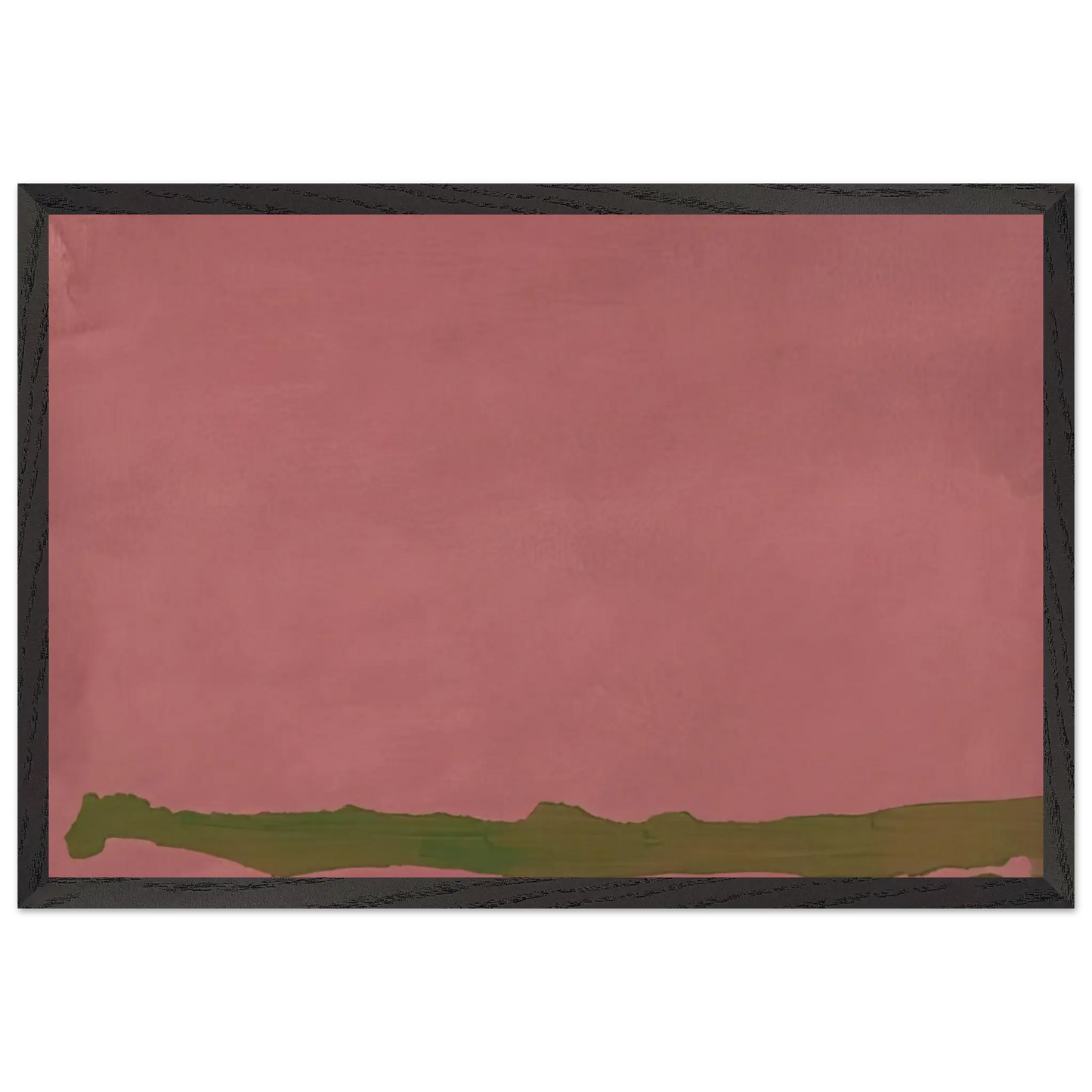 Helen Frankenthaler - Green Likes Mauve - 1970 Wall art - A3 (29.7 x 42  cm) - Premium Wooden Framed Poster With Fine Art Paper - Black frame