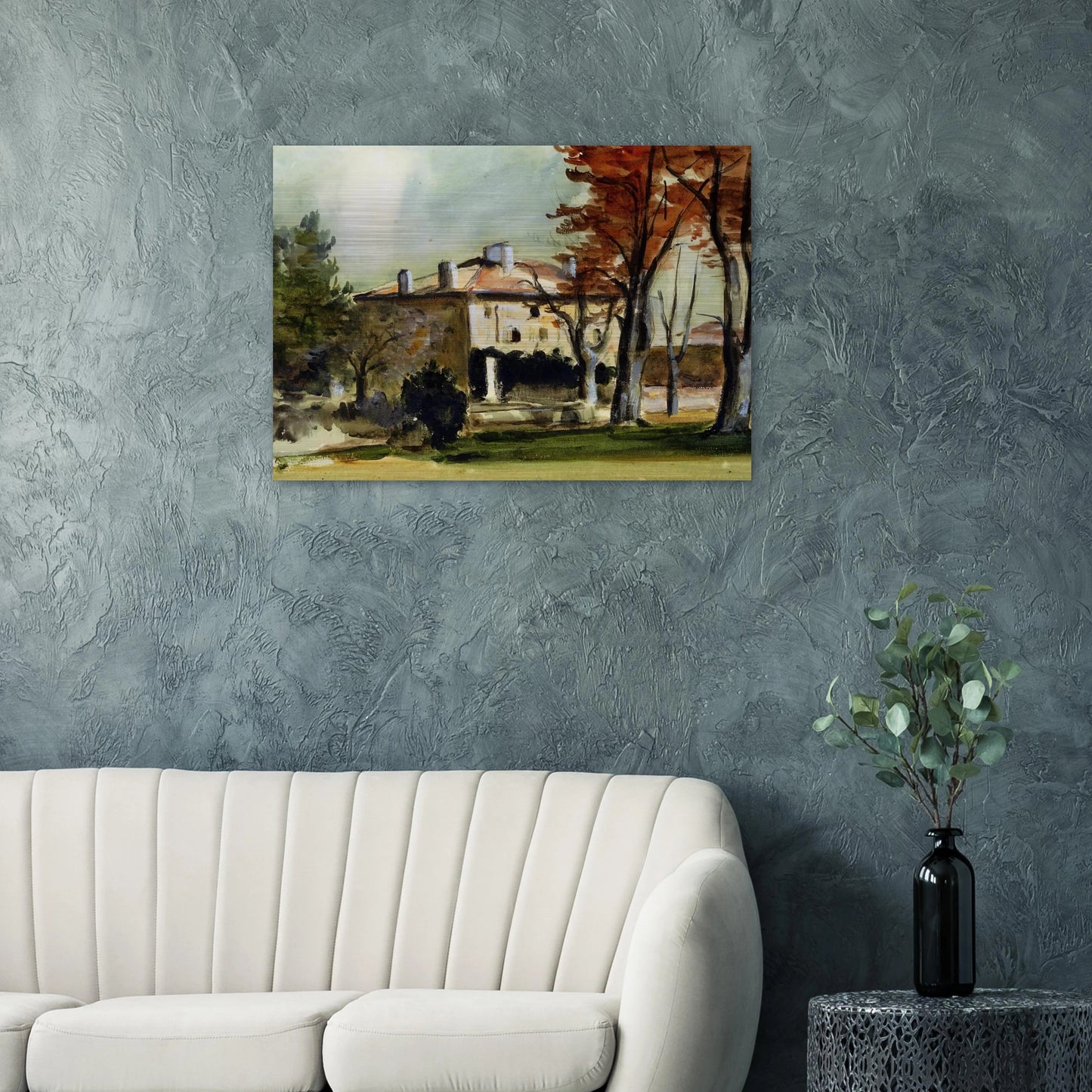 The Manor House at Jas de Bouffan - Paul Cézanne Brushed Aluminum Print - 70x100 cm / 28x40 inches | Paul Cézanne Aluminum Print | Paul Cézanne Prints
