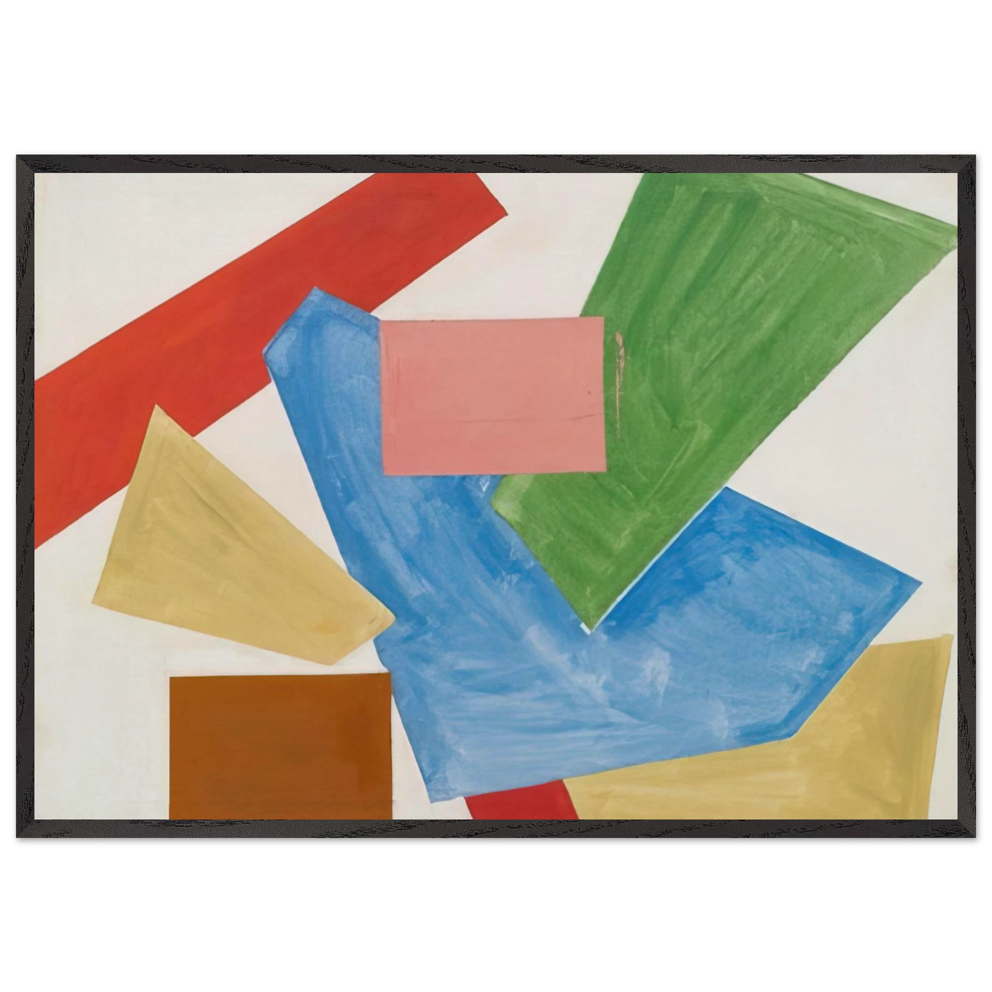 Abstraction in White - Hans Hofmann 70x100 cm / 28x40 inches Framed Art Print – Black Wooden Frame