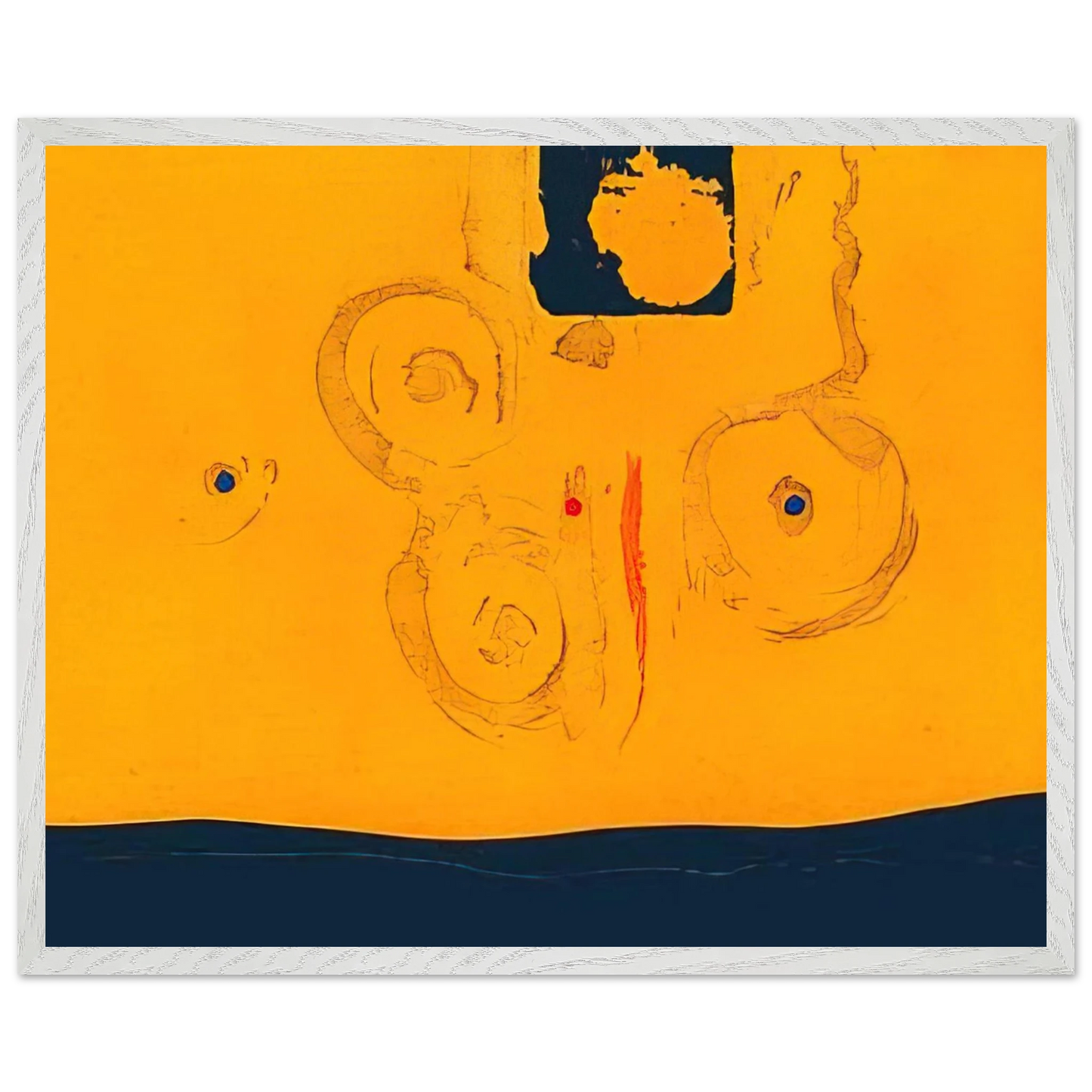 Helen Frankenthaler - Plaza Real - 1988 Wall art - A1 (59.4 x 84.1  cm) - Premium Wooden Framed Poster With Fine Art Paper-canvas - Wood frame