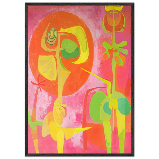 Canto de soles Paris - Pedro Coronel 70x100 cm / 28x40 inches Framed Art Print – Black Wooden Frame