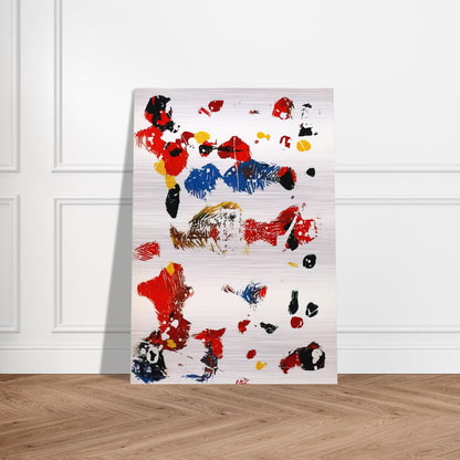 Untitled  SF27S  - Sam Francis Brushed Aluminum Print - 70x100 cm / 28x40 inches | Sam Francis Aluminum Print | Sam Francis Prints