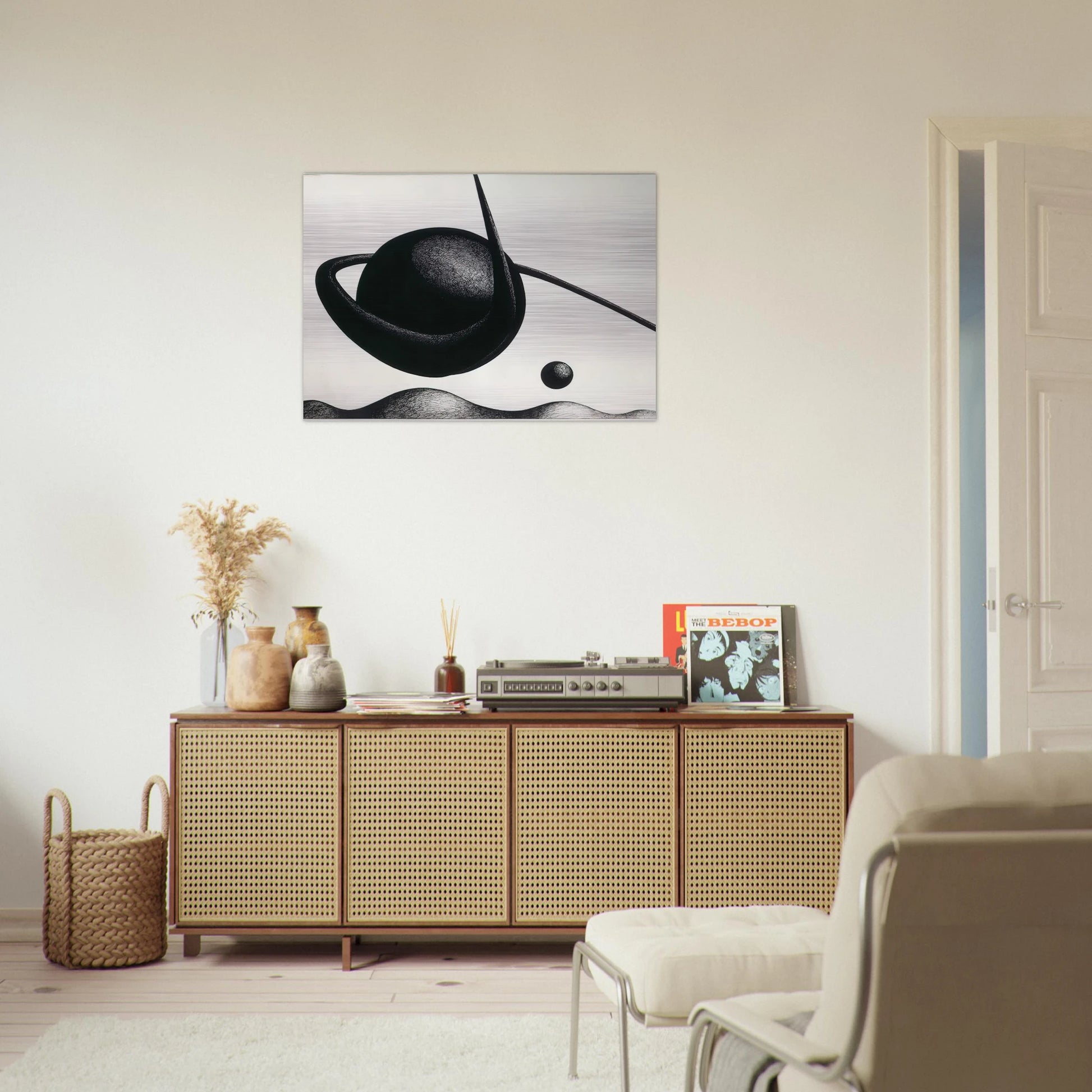 THE PLANET 1933 - Alexander Calder Brushed Aluminum Print - 70x100 cm / 28x40 inches | Alexander Calder Aluminum Print | Alexander Calder Prints