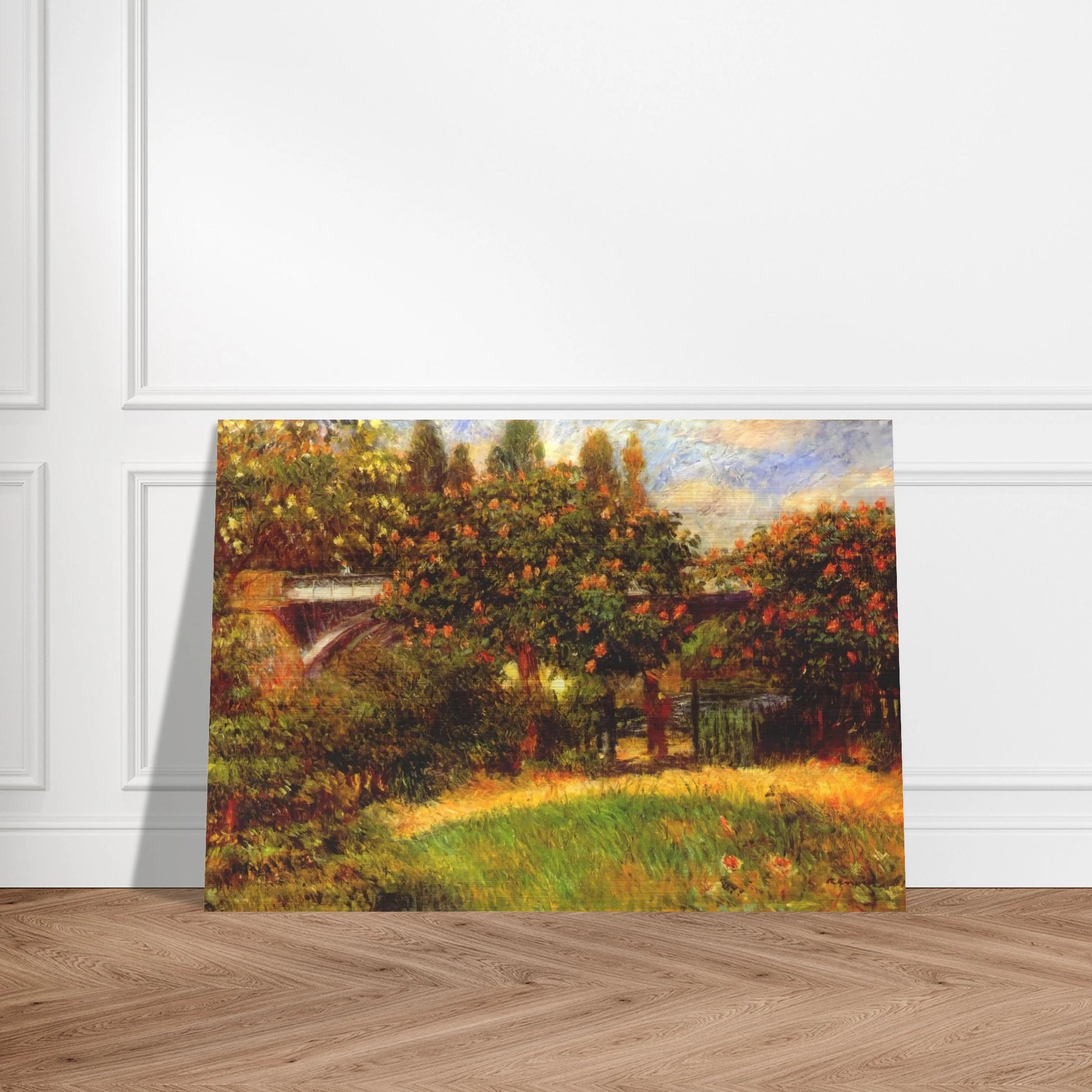 Railway Bridge at Chatou - Pierre-Auguste Renoir Brushed Aluminum Print - 70x100 cm / 28x40 inches | Pierre-Auguste Renoir Aluminum Print | Pierre-Auguste Renoir Prints