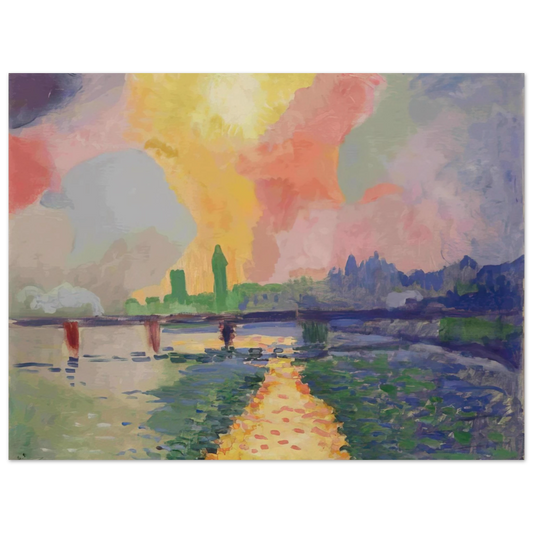 Andre Derain - CHARING CROSS BRIDGE LONDON 1906  75x100 cm / 30x40inches Fine Art Poster