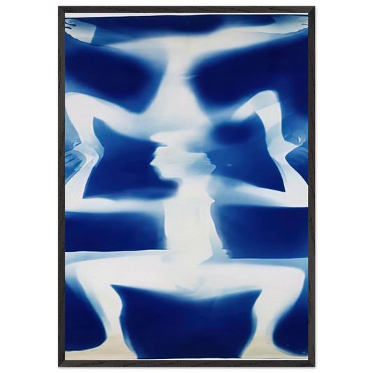 UNTITLED DOUBLE RAUSCHENBERG 1950 - Robert Rauschenberg 70x100 cm / 28x40 inches Framed Art Print – Black Wooden Frame