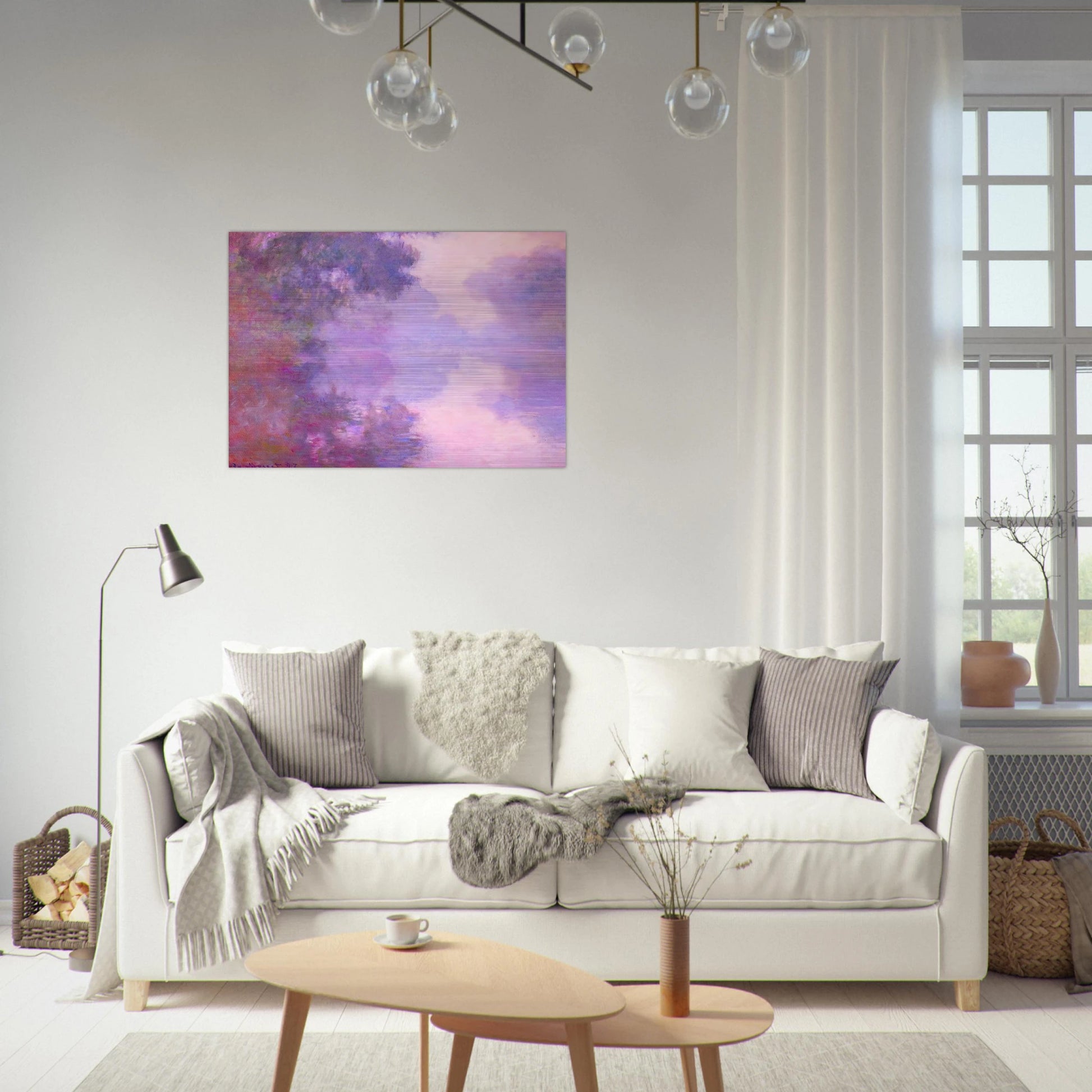 Misty Morning on the Seine - claude monet Brushed Aluminum Print - 70x100 cm / 28x40 inches | claude monet Aluminum Print | claude monet Prints