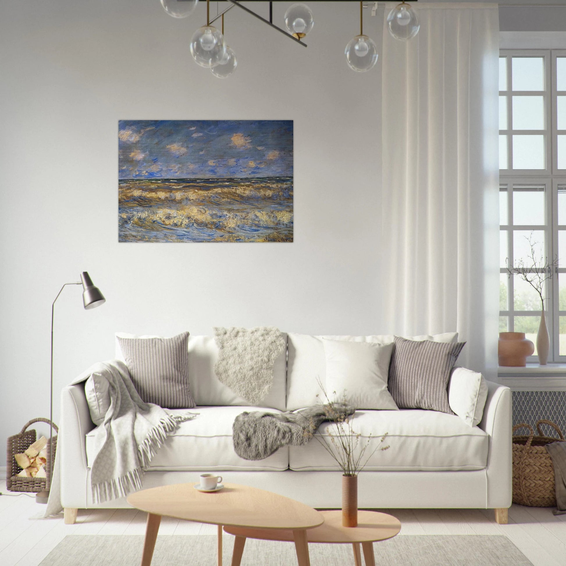 Rough Sea - claude monet Brushed Aluminum Print - 70x100 cm / 28x40 inches | claude monet Aluminum Print | claude monet Prints