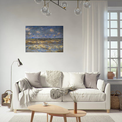 Rough Sea - claude monet Brushed Aluminum Print - 70x100 cm / 28x40 inches | claude monet Aluminum Print | claude monet Prints