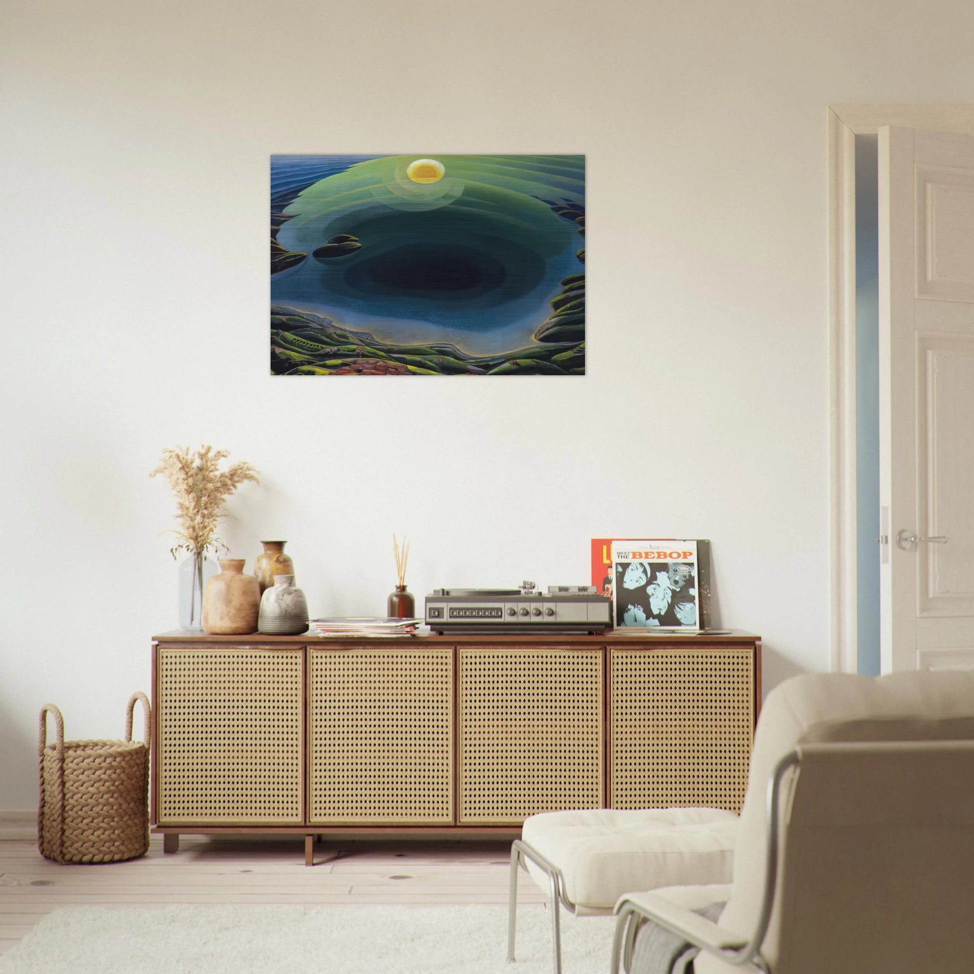 Aurora sul Golfo - 1935 - Gerardo Dottori Brushed Aluminum Print - 70x100 cm / 28x40 inches | Gerardo Dottori Aluminum Print | Gerardo Dottori Prints