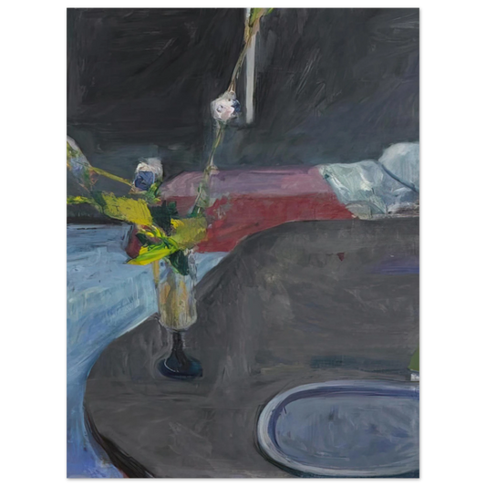 Richard Diebenkorn - Interior with Flowers  75x100 cm / 30x40inches Fine Art Poster