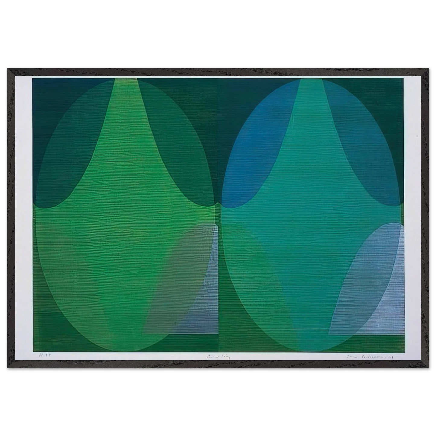 Bowling - Sam Gilliam 70x100 cm / 28x40 inches Framed Art Print – Black Wooden Frame