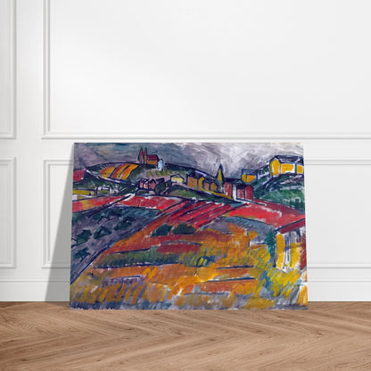 LANDSCAPE WITH RED AND YELLOW - Raoul Dufy Brushed Aluminum Print - 70x100 cm / 28x40 inches | Raoul Dufy Aluminum Print | Raoul Dufy Prints