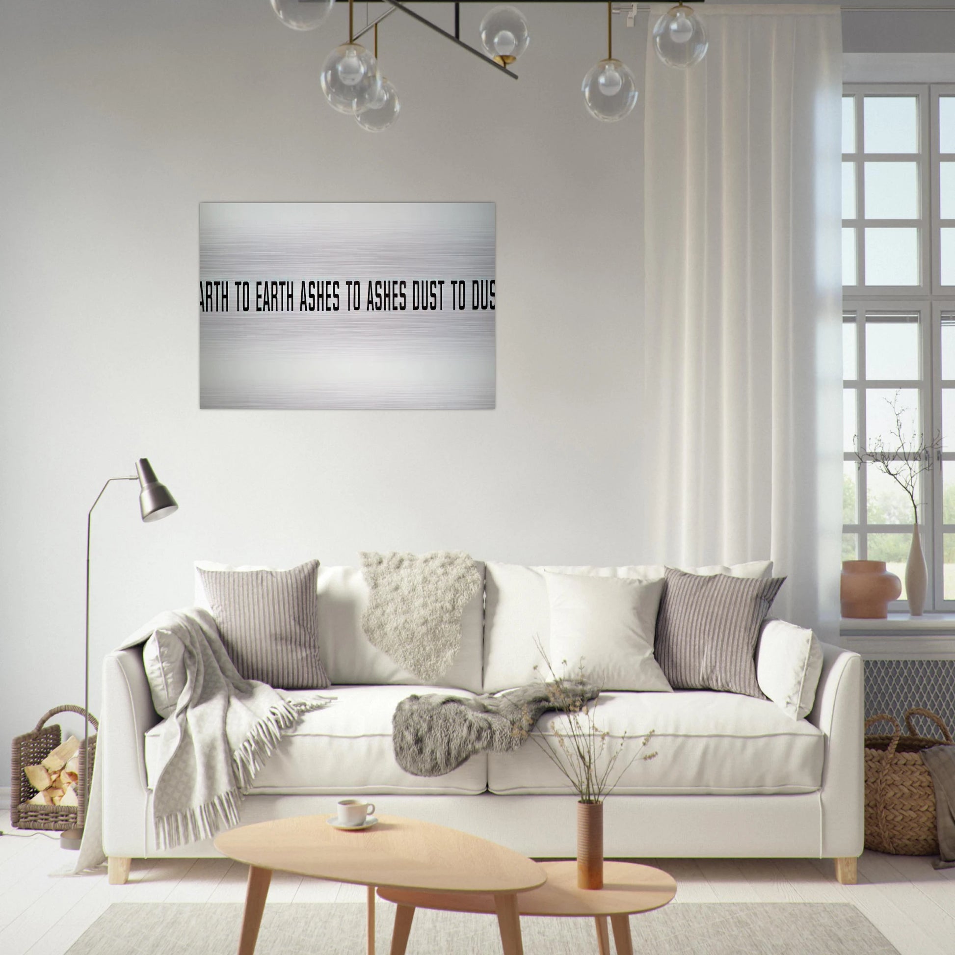 Earth to Earth Ashes to Ashes Dust to Dust - 1970 - Lawrence Weiner Brushed Aluminum Print - 70x100 cm / 28x40 inches | Lawrence Weiner Aluminum Print | Lawrence Weiner Prints