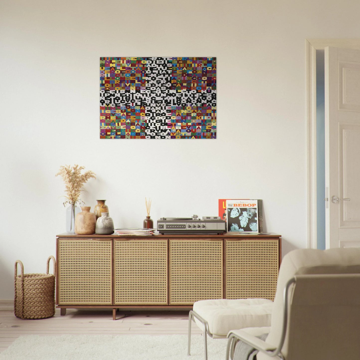 OGGI VENTICINQUESIMO GIORNO DEL SETTIMO MESE 1988 - Alighiero Boetti Brushed Aluminum Print - 70x100 cm / 28x40 inches | Alighiero Boetti Aluminum Print | Alighiero Boetti Prints