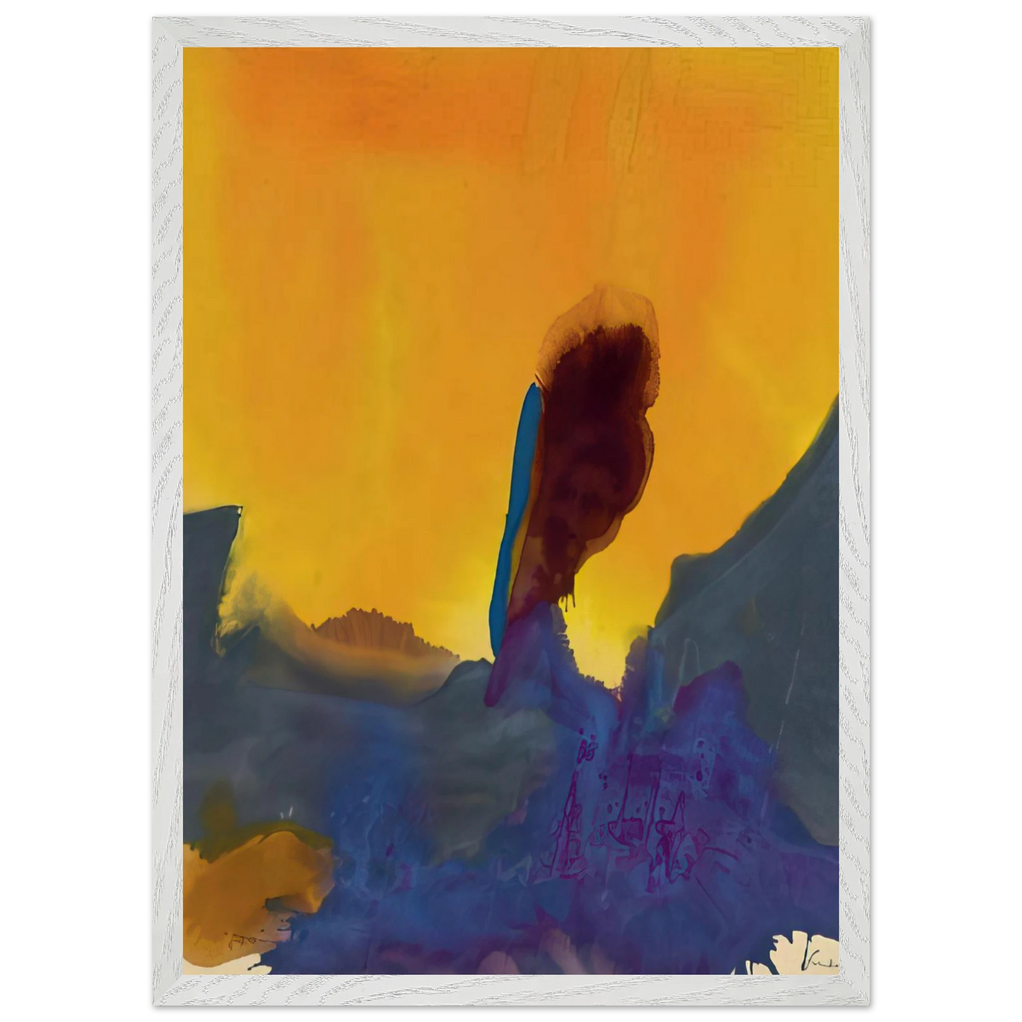 Helen Frankenthaler - Glow II - 1968 Wall art - 60x80 cm / 24x32 inches - Fine Art Poster-canvas - -