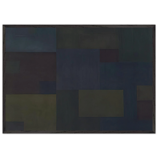 Number 17 - 1953 - Ad Reinhardt 70x100 cm / 28x40 inches Framed Art Print – Black Wooden Frame