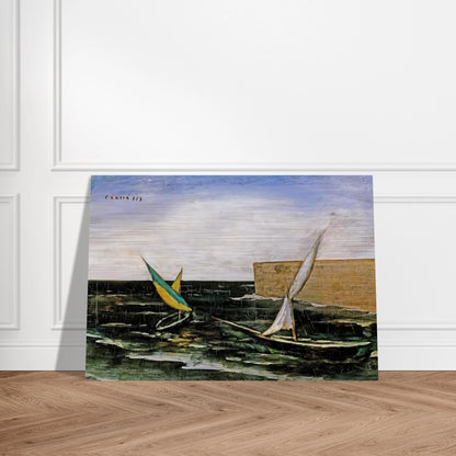 VELE NEL PORTO - Carlo Carra Brushed Aluminum Print - 70x100 cm / 28x40 inches | Carlo Carra Aluminum Print | Carlo Carra Prints