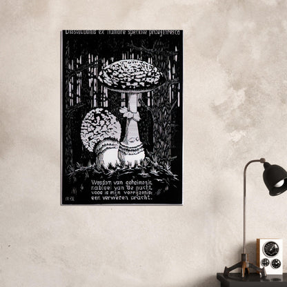 EMBLEMATA TOADSTOOL - MC Escher Brushed Aluminum Print - 70x100 cm / 28x40 inches | MC Escher Aluminum Print | MC Escher Prints