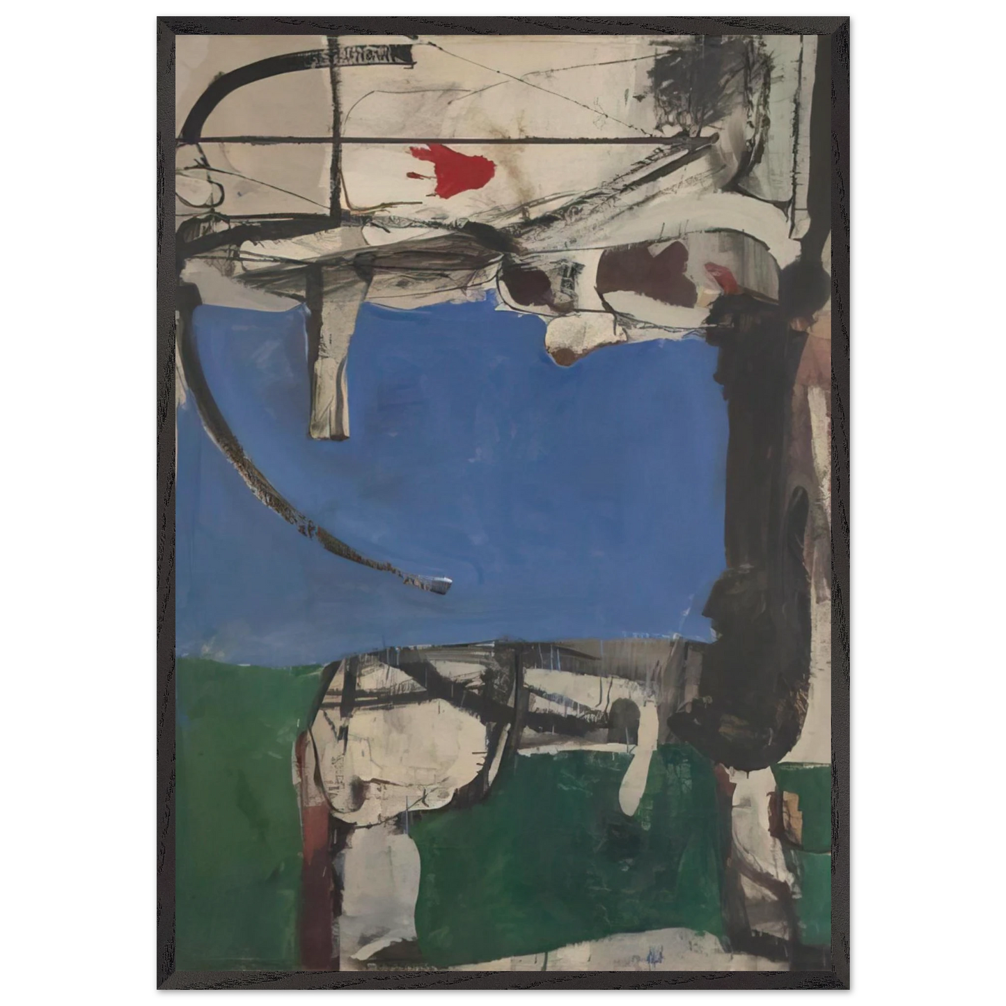 Urbana 2 The Archer - Richard Diebenkorn 70x100 cm / 28x40 inches Framed Art Print – Black Wooden Frame