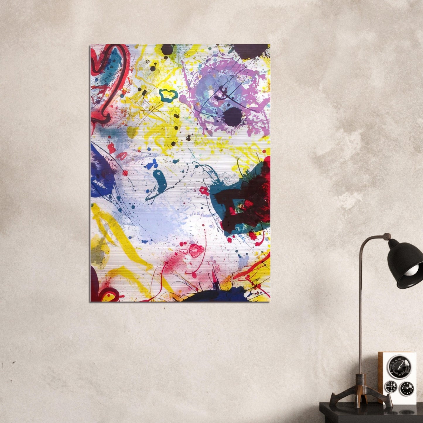 Untitled  SF-345  - Sam Francis Brushed Aluminum Print - 70x100 cm / 28x40 inches | Sam Francis Aluminum Print | Sam Francis Prints