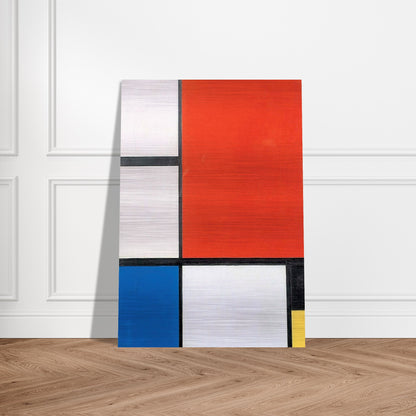 Composition 2 - Piet Mondrian Brushed Aluminum Print - 70x100 cm / 28x40 inches | Piet Mondrian Aluminum Print | Piet Mondrian Prints
