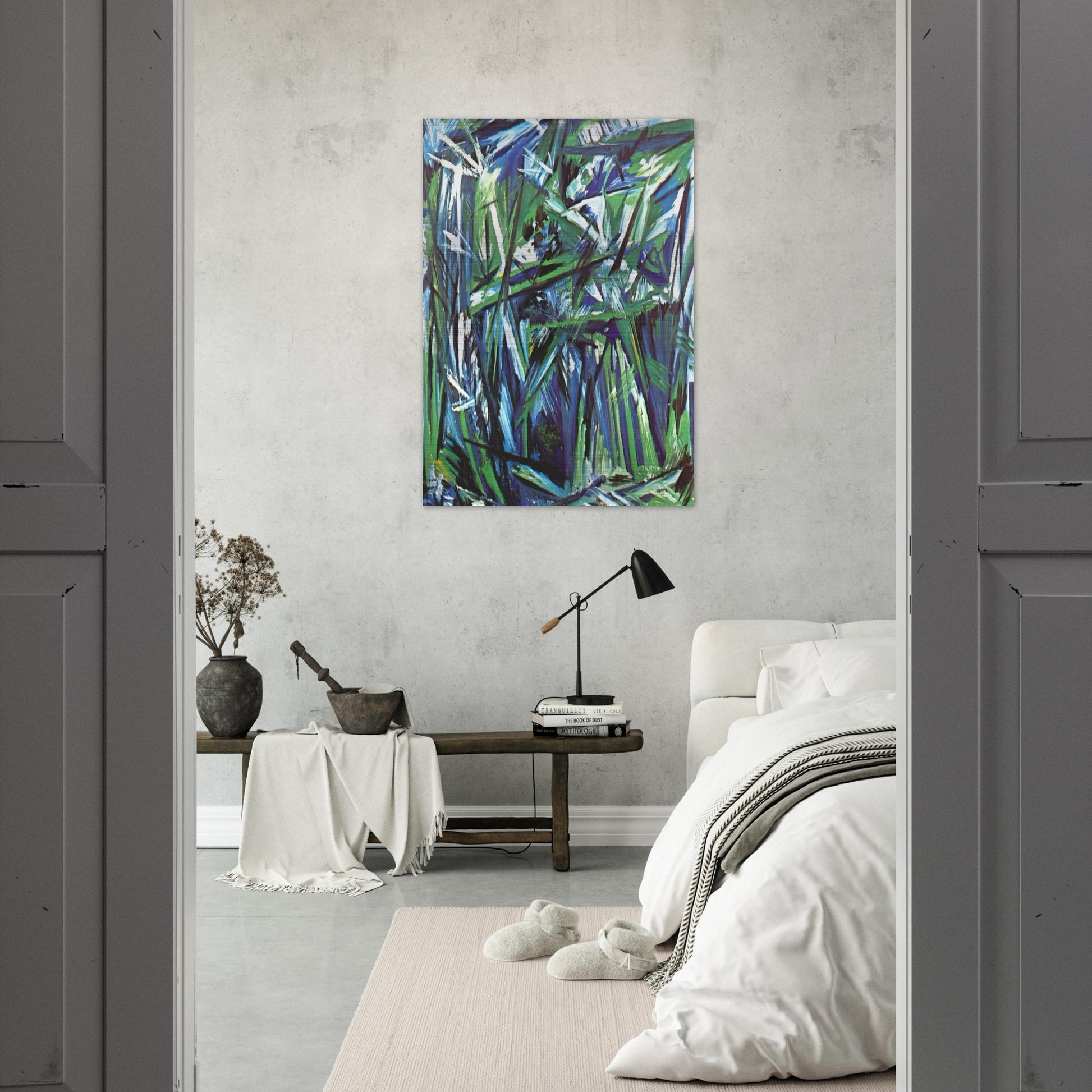 Green Forest - 1911 - Natalia Goncharova Brushed Aluminum Print - 70x100 cm / 28x40 inches | Natalia Goncharova Aluminum Print | Natalia Goncharova Prints