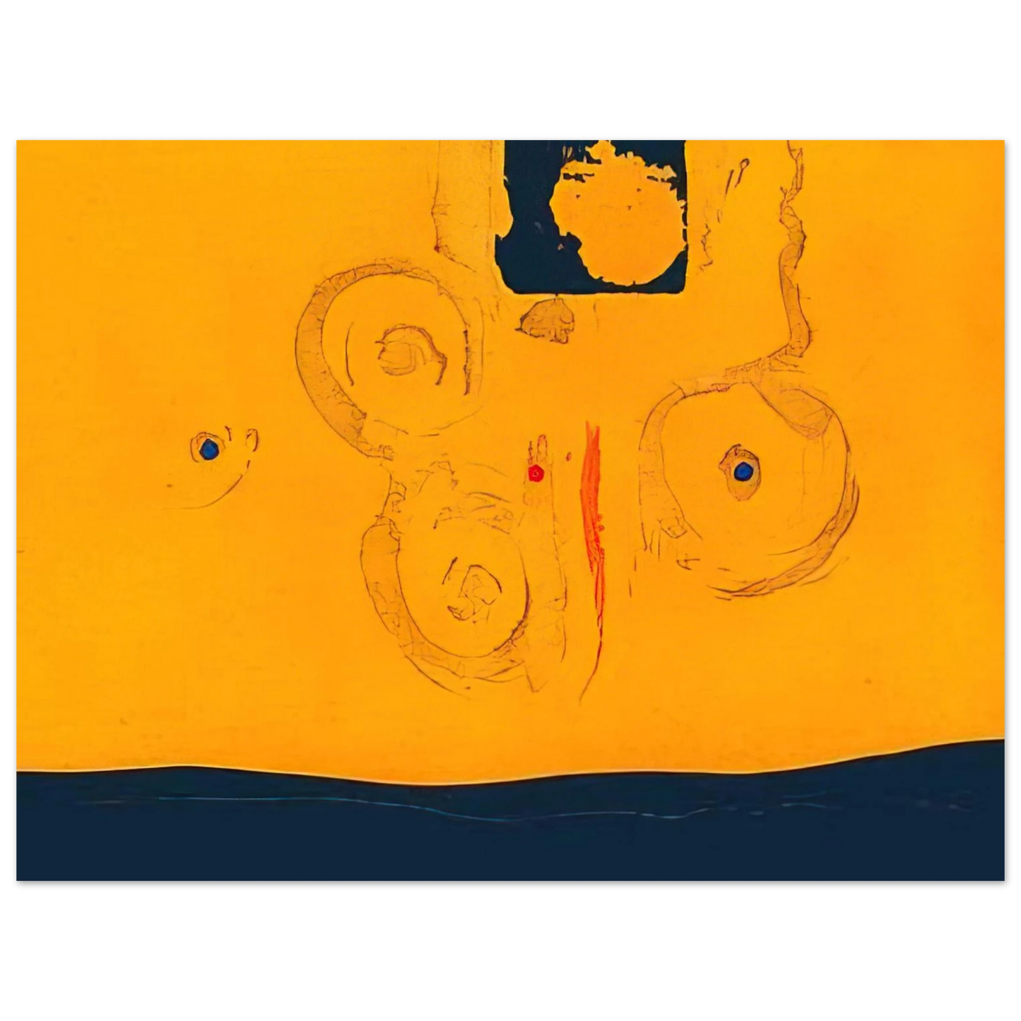 Helen Frankenthaler - Plaza Real - 1988 Wall art - 13x18 cm / 5x7 inches - Fine Art Poster-canvas - -