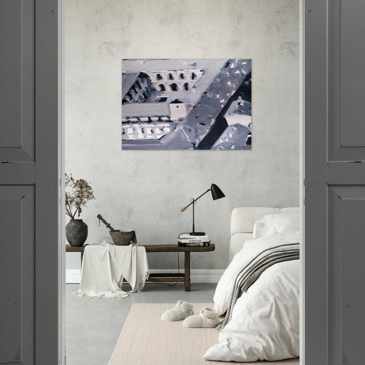 TOWNSCAPE M5 1968 - Gerhard Richter Brushed Aluminum Print - 70x100 cm / 28x40 inches | Gerhard Richter Aluminum Print | Gerhard Richter Prints