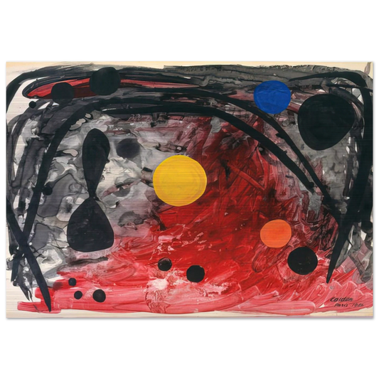 UNTITLED 1946 - Alexander Calder Brushed Aluminum Print - 70x100 cm / 28x40 inches | Alexander Calder Aluminum Print | Alexander Calder Prints