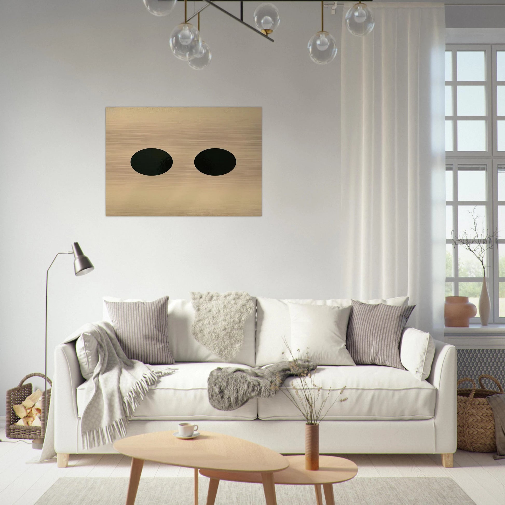 Two Circles - 1950 - Alexander Liberman Brushed Aluminum Print - 70x100 cm / 28x40 inches | Alexander Liberman Aluminum Print | Alexander Liberman Prints