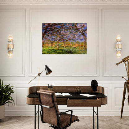 Giverny in Springtime - claude monet Brushed Aluminum Print - 70x100 cm / 28x40 inches | claude monet Aluminum Print | claude monet Prints