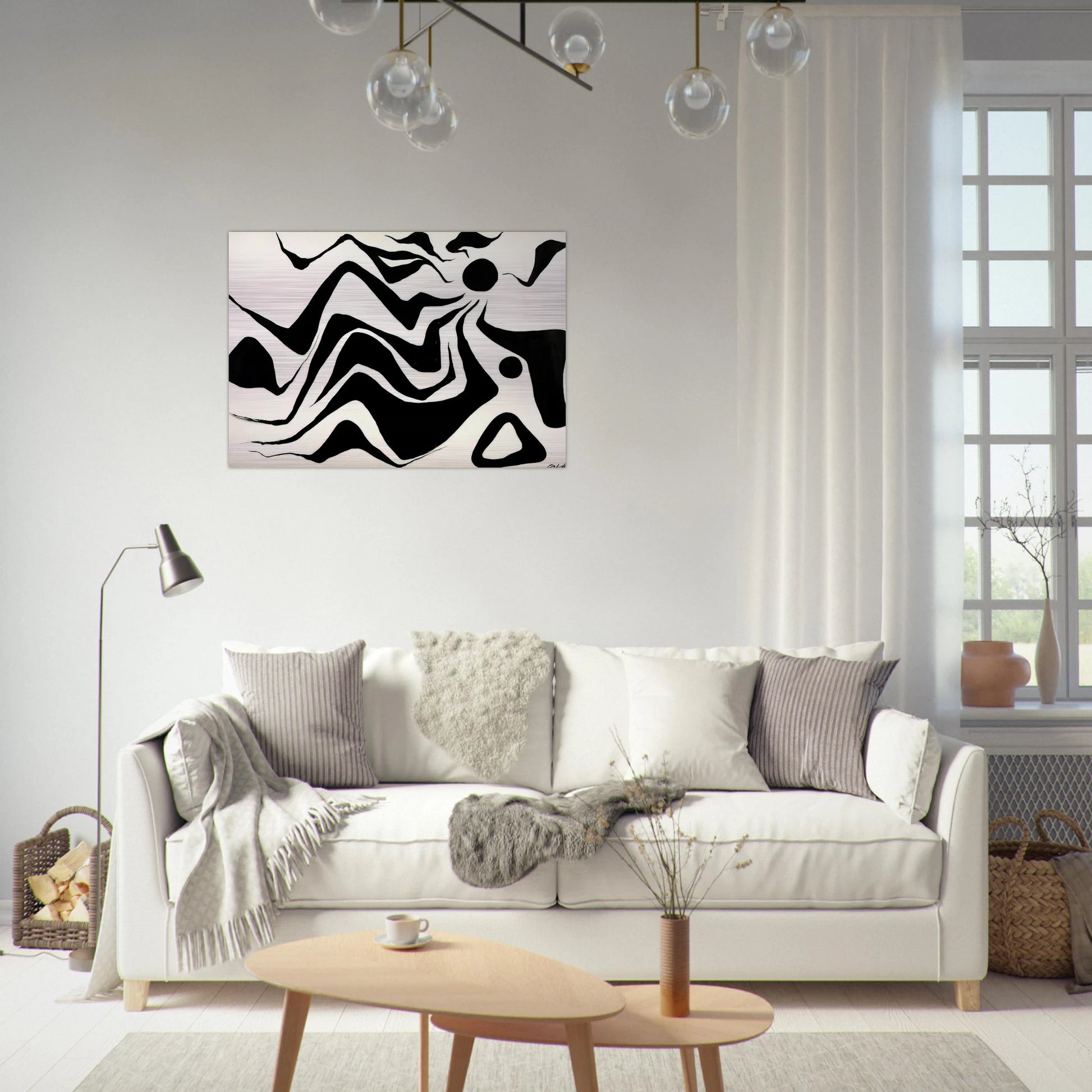 BLACK SUN 1953 - Alexander Calder Brushed Aluminum Print - 70x100 cm / 28x40 inches | Alexander Calder Aluminum Print | Alexander Calder Prints