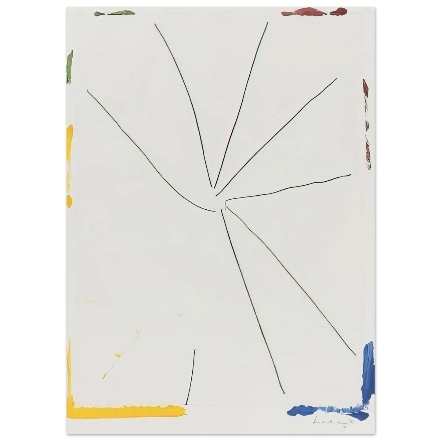 Helen Frankenthaler - Free Wheeling - 1971 Wall art - A3 (29.7 x 42  cm) - Premium Wooden Framed Poster With Fine Art Paper - Black frame