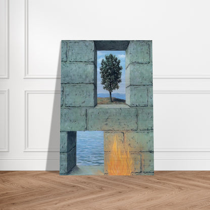 MENTAL COMPLACENCY 1950 - Rene Magritte Brushed Aluminum Print - 70x100 cm / 28x40 inches | Rene Magritte Aluminum Print | Rene Magritte Prints