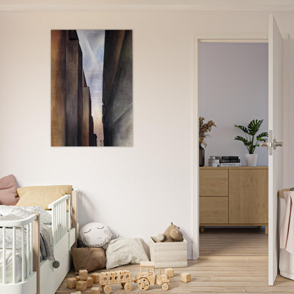 Street of New York II - Georgia O'Keeffe Brushed Aluminum Print - 70x100 cm / 28x40 inches | Georgia O'Keeffe Aluminum Print | Georgia O'Keeffe Prints