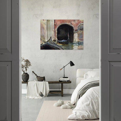 Venetian Canal - John Singer Sargent Brushed Aluminum Print - 70x100 cm / 28x40 inches | John Singer Sargent Aluminum Print | John Singer Sargent Prints