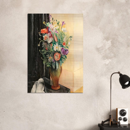 FLOWERS 1919 - Moise Kisling Brushed Aluminum Print - 70x100 cm / 28x40 inches | Moise Kisling Aluminum Print | Moise Kisling Prints