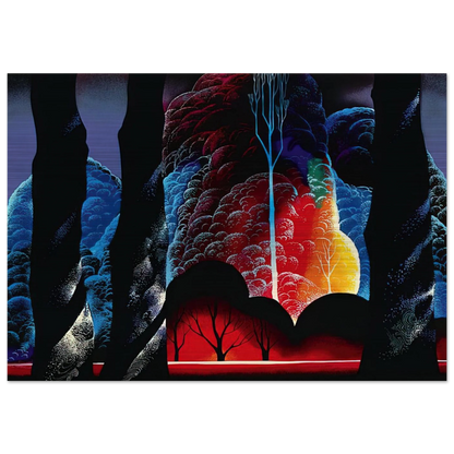 Forest Symphony - Eyvind Earle Brushed Aluminum Print - 70x100 cm / 28x40 inches | Eyvind Earle Aluminum Print | Eyvind Earle Prints